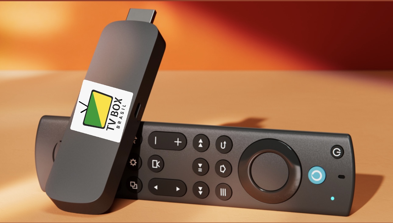 Fire 4K com controle e marca TV Box Brasil